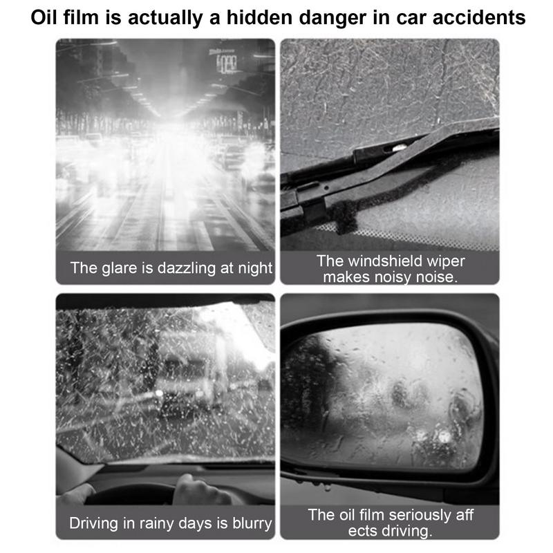 Windshield Oil Film Cleaner 300ML Car Oil Film Water Spot Remover Simple And Convenient Use Cleaner Without Damaging Glass For