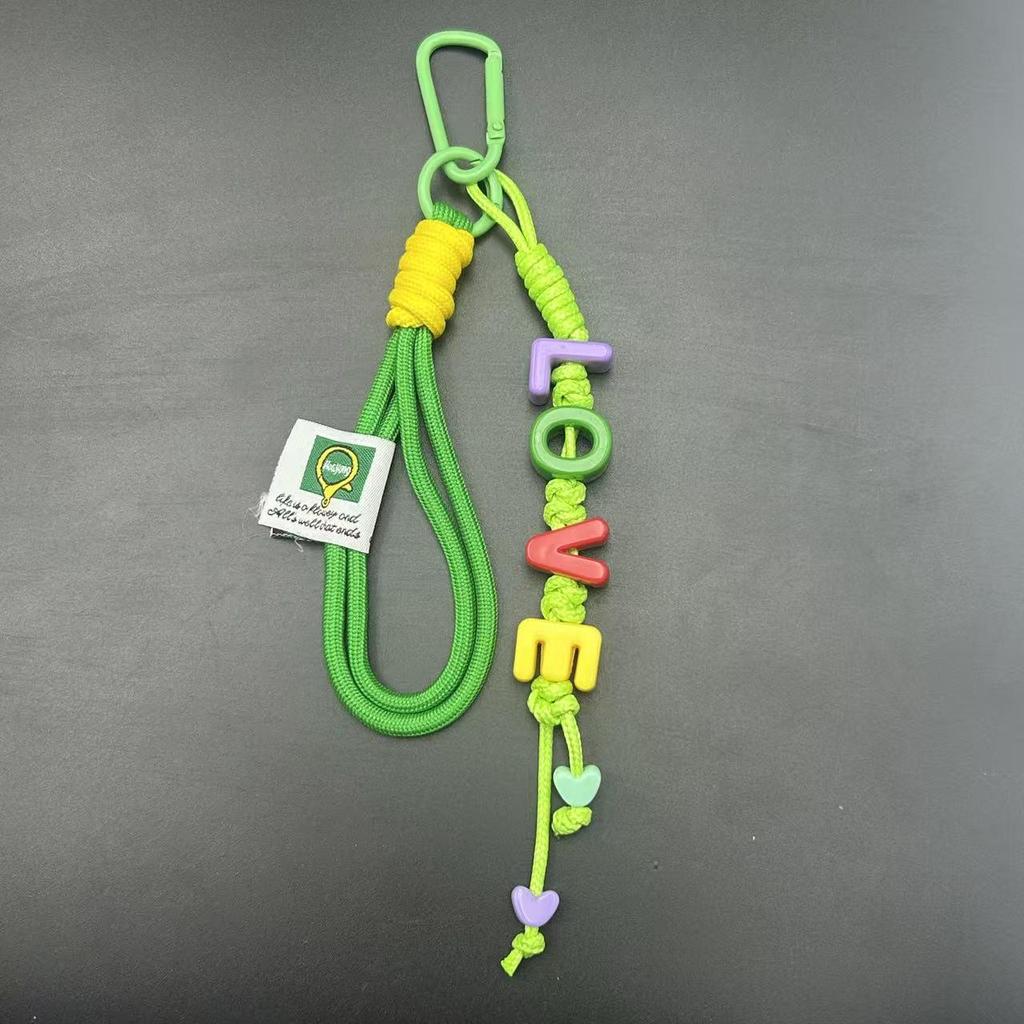 Dopamine Rope Pendant: Colorful Handmade Keychain & Phone Lanyard