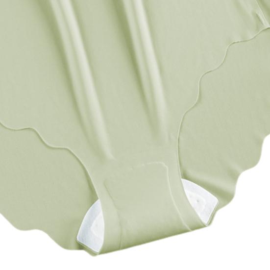 Women Underpants Seamless Japanese Style Ice Silk Cotton Crotch Solid Color Underwear