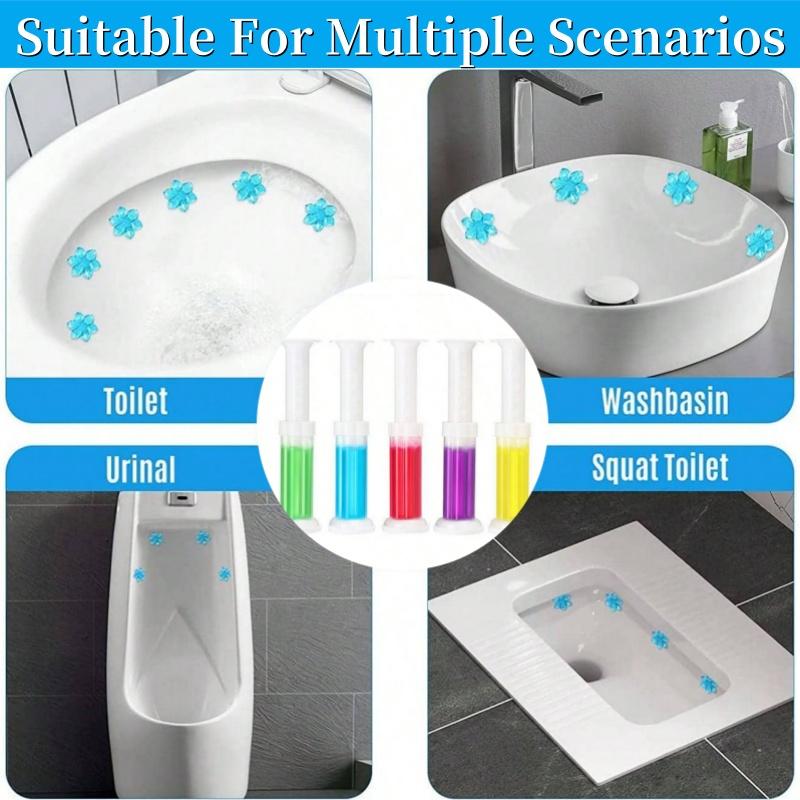 3Pcs Toilet Cleaner Gel Fresh Flower Aromatic Drain Toilet Cleaning Detergent Air Freshener Remove Odors Home Bathroom Tools