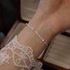 Popular 925 Silver Small Round Bead Chain Bracelet Double-layer Snake Bone Bracelet Women Fashionable Jewelry Gift