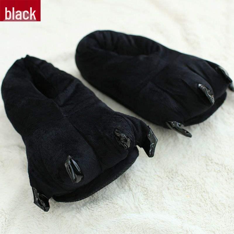 Dinosaur Claw Plush Slippers - Cozy Indoor Cotton for Couples