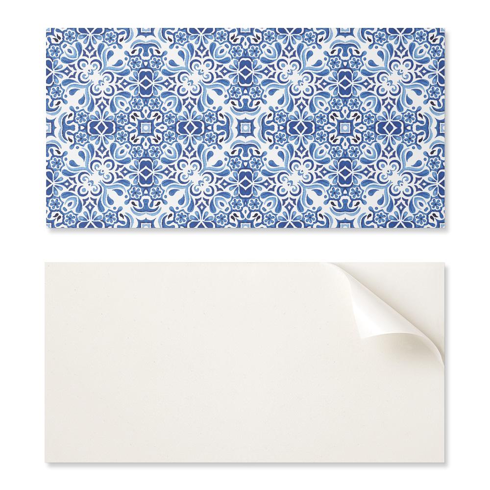 Self-adhesive Decoration with Graphics for the Office or Study 100x50 cm Classic Floral Pattern