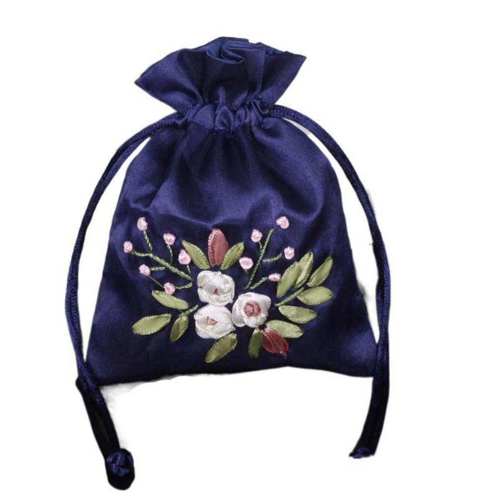 Candy Bag Embroidery Flower Drawstring Bag Perfume Spice Bag Cloth Storage Bag  Ladies