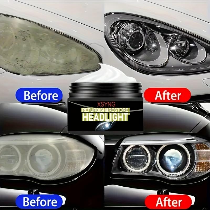 Headlight Repair Kit - Update Yellow Tone, Repair Scratches, Restore Brightness of Front and Rear Headlights, Car Light Repair
