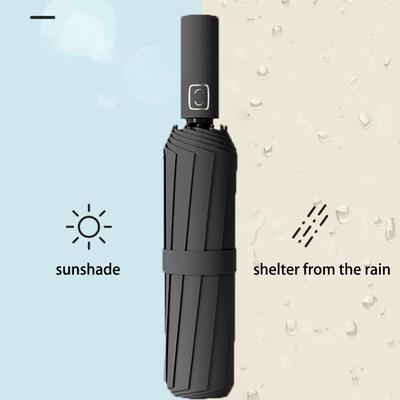 24 Bone Block the Wind Automatic Folding Umbrella Big Wind Resistant Reinforced Double Umbrella Outdoor In Rainstorm Sunny Day