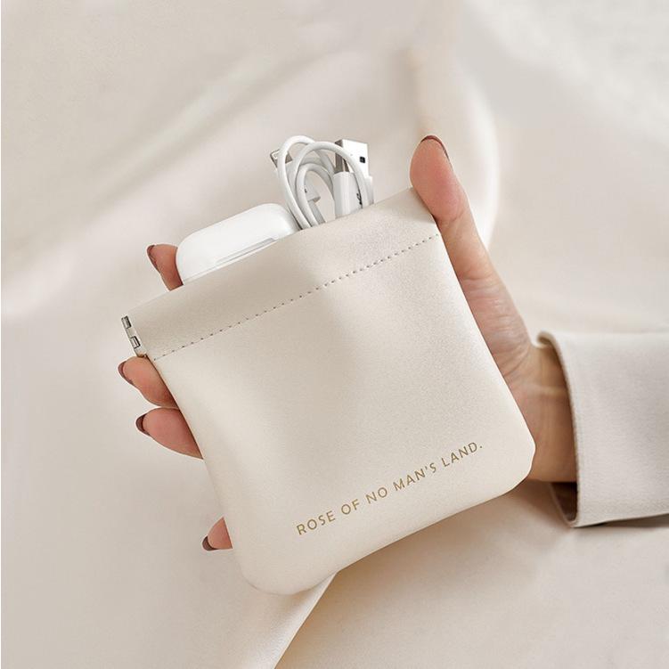 Portable Makeup & Storage Bag with Automatic Spring Clip Closure