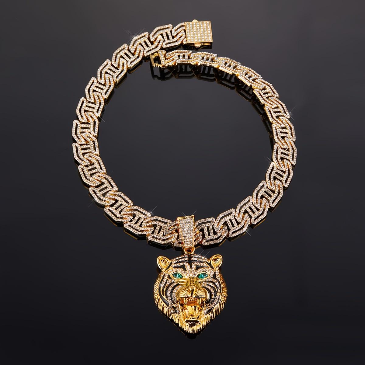Hip Hop Animal Roaring Lion Head Pendant Necklace For Women Necklaces Man Fashion Jewelry Accessories