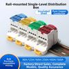 125A DIN Rail Mountable Power Distribution Junction Box with Tin Plated Brass Guide Rail and Multi Channel Output Options
