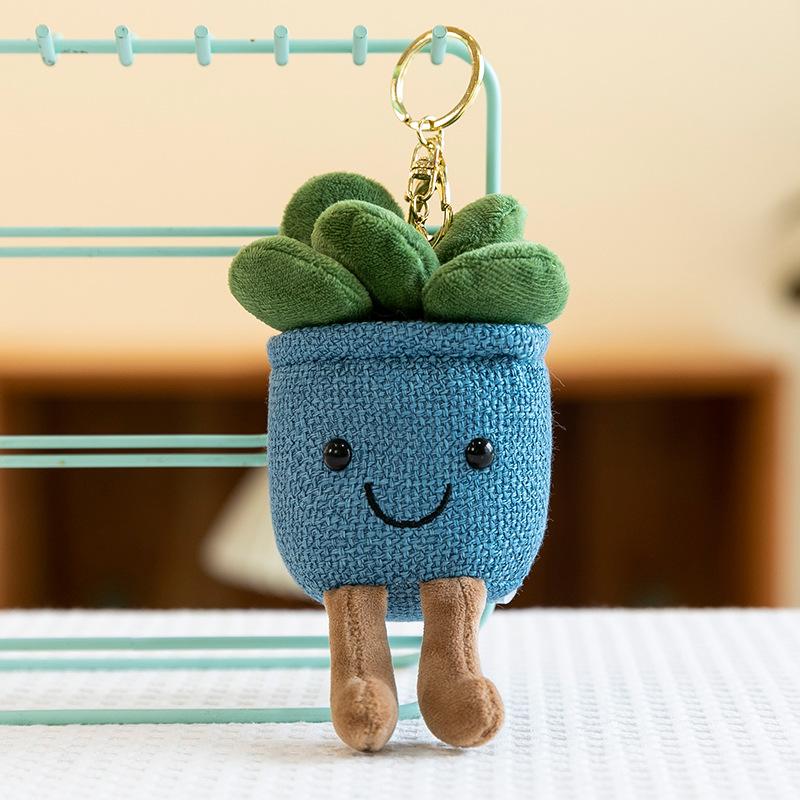 Simulation Healing Plants Tulip Flowers Plush Pendant Cake Keychain Push Gift Wedding Souvenir