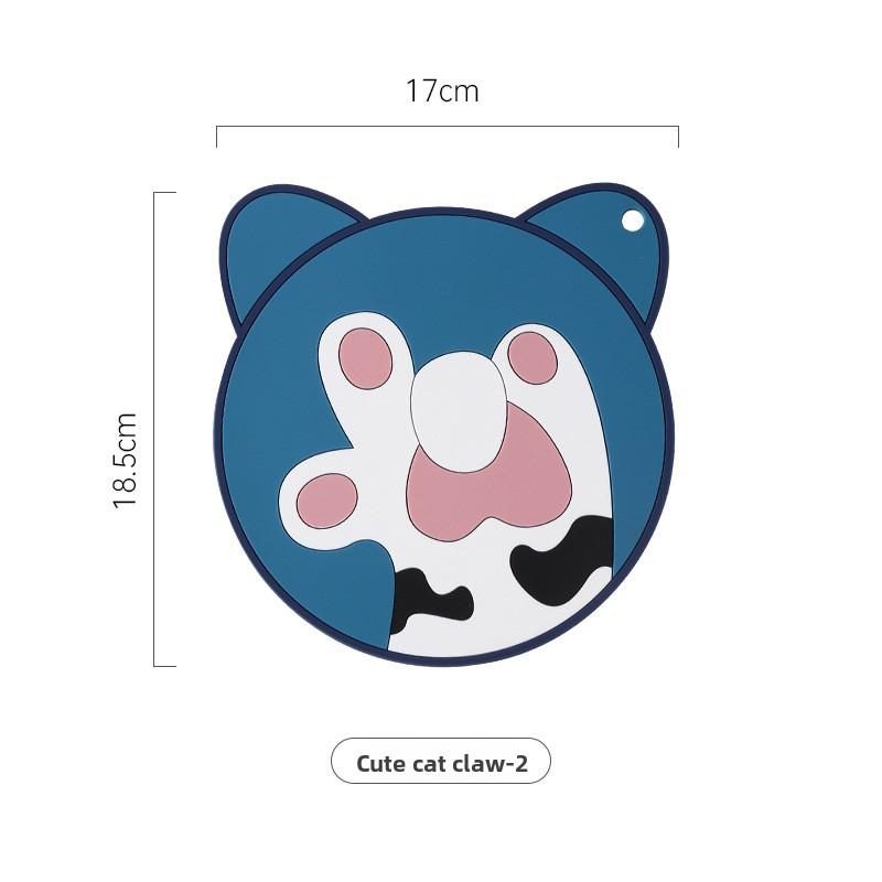 Heat Insulation Pad, Table Mat, PVC Cup Mat, Silicone Heat-resistant Pot Mat, Cartoon Cute Soft Rubber Children's Mat, Can Be Hung