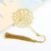 Elegant Hollow Tassel Book Markers Sunflower Pattern Chinese Style Bookmark  Stationery