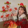 Red Hairband Dragon Headband Mascot Dragon New Year Headdress Prom Props