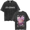 T-shirt Vintage Lavata Game Life Is Strange Non Riesco a Dormire Uomo Donna Casual Retro Oversize Manica Corta T-shirt Maschio Streetwear