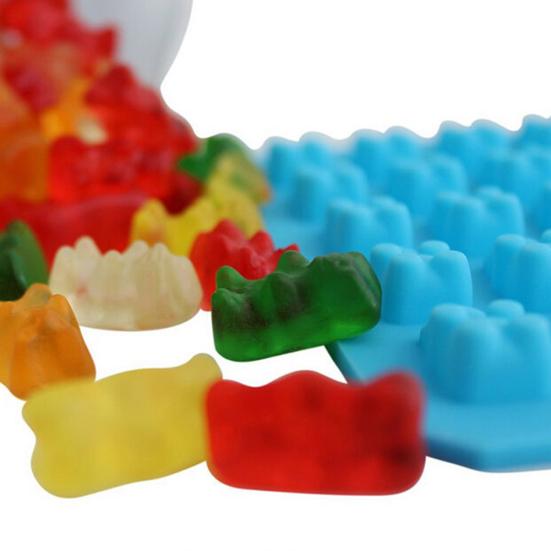 Niedliche Bärenform Kuchenbackform Neuheit Silikon Schokolade Süßigkeiten Eisform Tablett