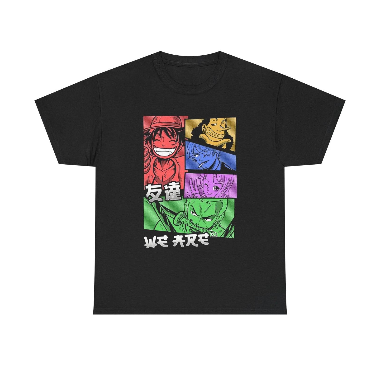 Color Block Anime One Piece T-Shirt | Manga Characters Tee S