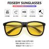 Feisedy Polarized UV TAC TR90 Nighttime B1215 Sunglasses, Protection, Lens, Frame, 20g, Driving, Fashion, Unisex,