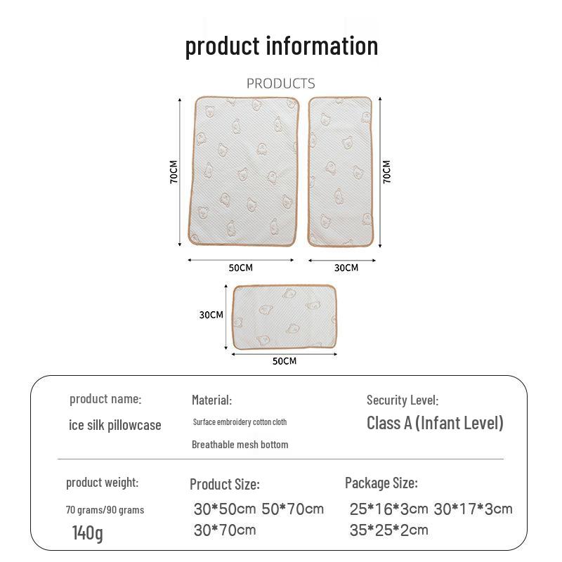 Κινούμενο σχέδιο Μεταξωτό Παγοκρύσταλλο Βρεφικό Κλιματιζόμενο Μαξιλάρι Πετσέτα