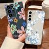 Creative Flowers Pattern Phone Case For Samsung Galaxy S26 S25 S24 S23 Ultra S22 Plus S24 S21 FE S25Edge Transparent Soft Cover