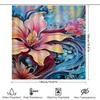 Vintage Style Red Skirt Bath Curtain Fashion Watercolor Print Umbrella Lady Shower Curtains Decorative Home Textile Waterproof F