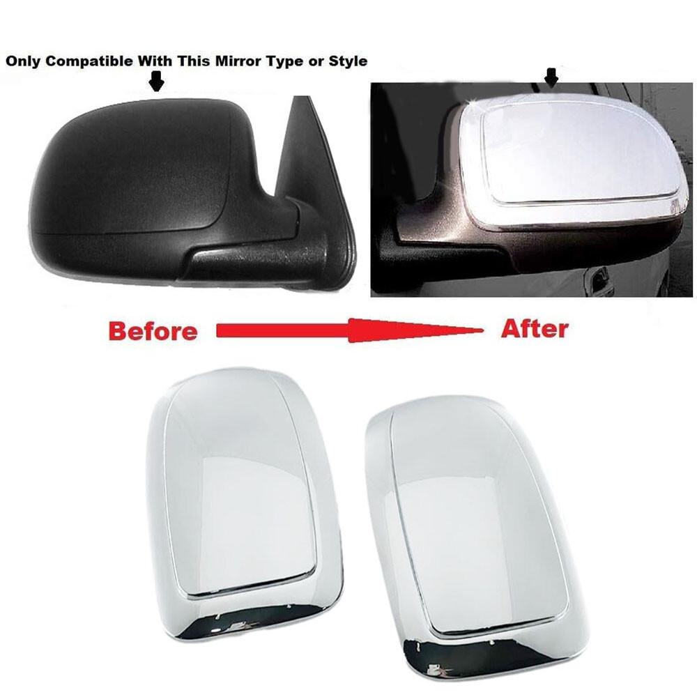1Pair Door Mirror Cover For Cadillac Escalade Chevy Suburban Tahoe 2002-2006