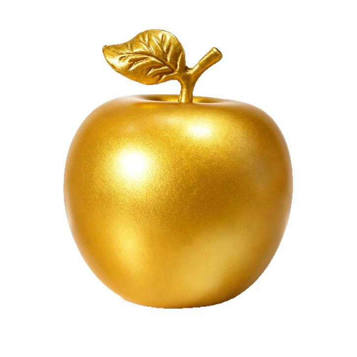 Handbemaltes Messing- & Kupfer-Apfel-Schreibtischornament - Glücksbringendes Heimdekorationsgeschenk
