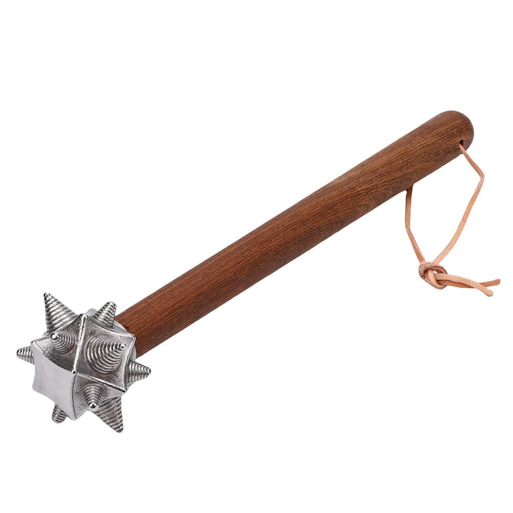 Stacheliger Hammer mit Holzgriff Edelstahl Multifunktional Einzigartige Form Dekorativer Hammer Ornament für Auto Zuhause Handwerkzeuge