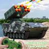 New 2.4G RC Battle Tank Military Simulation Track Missile Launcher Electronic Sound and Light Remote Control Toy Children Shooting Boys Gift
