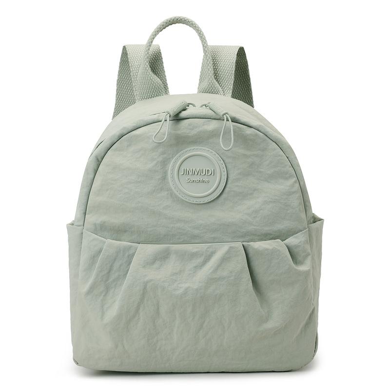 Leichte wasserdichte Nylon-Tasche gefalteter Pendler-Rucksack einfarbig Damen-Rucksack
