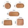 Wood Serving Plate Square & Round Dessert Tray Fruit Dessert Cake Snack Candy Platter Wooden Bowls