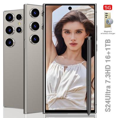 S24Ultra 7.3-Inch Smartphone with Built-in Pen, 16GB + 1TB Storage, Android Phone