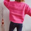 Casual Loose Strawberry Embroidery Thick Fried Dough Twists Single Breasted Knitting Sweater Coat Cardigan Women 3590 KTB