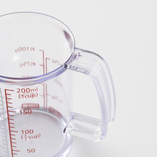 Kai Corporation KAI Drip Resistant Pour Anywhere Heat Resistant Measuring Cup 200ml Dishwasher Safe Clear KAI KITCHEN Made In Japan DH8125