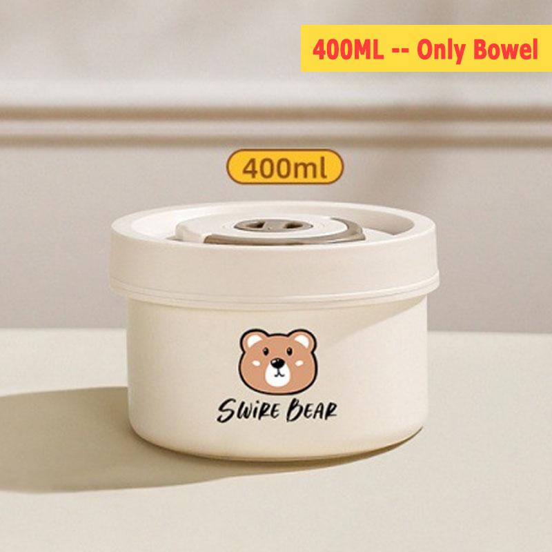 Cute Thermal Lunch Box for Kid Student School Portable Leak-proof 304 Stainless Steel Keep Warm Food Container Microwave Safe