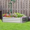 Raised Garden Bed Made of Steel, Planting Bed Cold Frame Garden Bed Flower Box Stackable, Planting Box Vegetable Bed 120x90x30cm for Garden Balcony