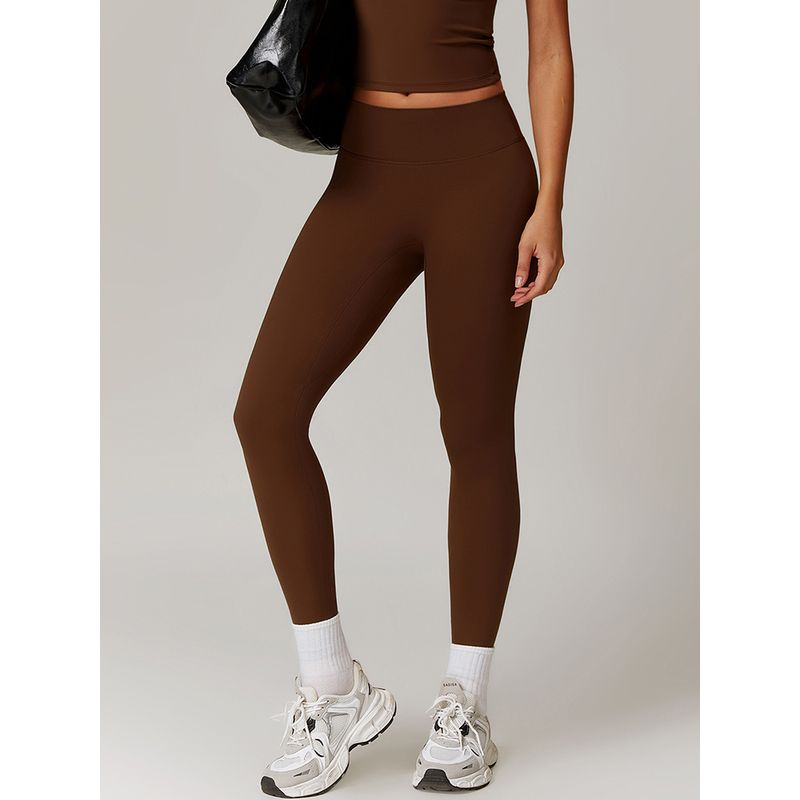 Nude Feel Yoga Pants Women's 2025 New Arrival Peach Hip Seamless Belly Contracting and Close-Fitting Outwear Running Sports Quick-Drying Fitness Pants