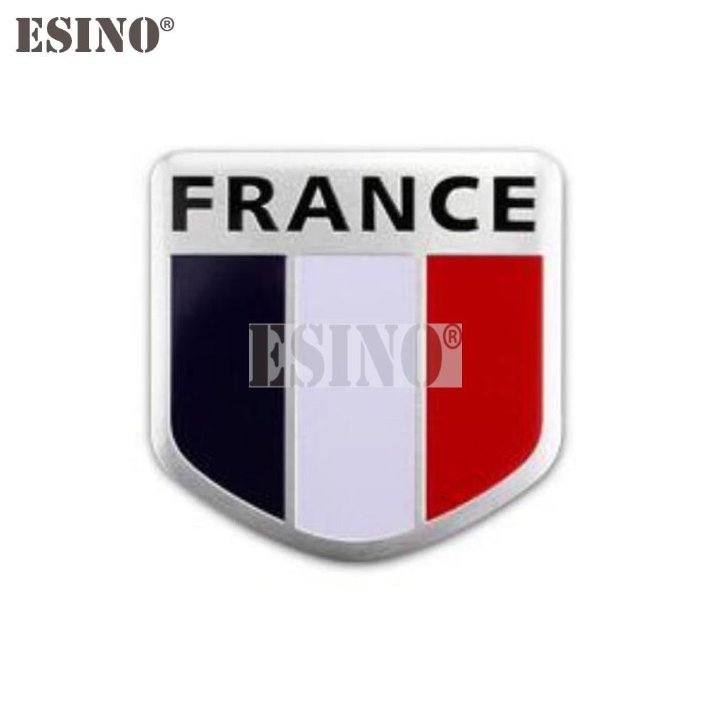 France National Flag 3D Metal Chrome Aluminium Alloy Decorative Emblem Adhesive Badge Sticker Decal Accessory