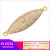 ZHUKOU magnet connectors for women bracelets Brass connectors charms for handmade jewellery making supplies accessories VK192