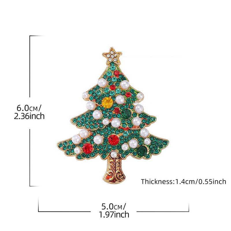 Christmas Themed Brooch Sparkly Rhinestone Cute Designs For Holiday Wear Christmas Party Gifts Fashion Jewelry