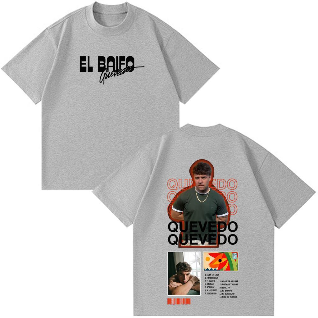 Quevedo El Baifo Album 2026 Tour Print Tshirt Unisex Unisex Fashion Cotton Tshirt Casual Hiphop Shortsleeved Vintage Tshirts