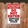 Metal Wall Art Do Not Enter Prohibited Sign for Garage Trucks Hazard