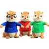 Movie Toys Alvin and The Chipmunks Plush Dolls Cute Chipmunks Stuffed Toys Kids Gift 9" 22 cm 3 Pieces