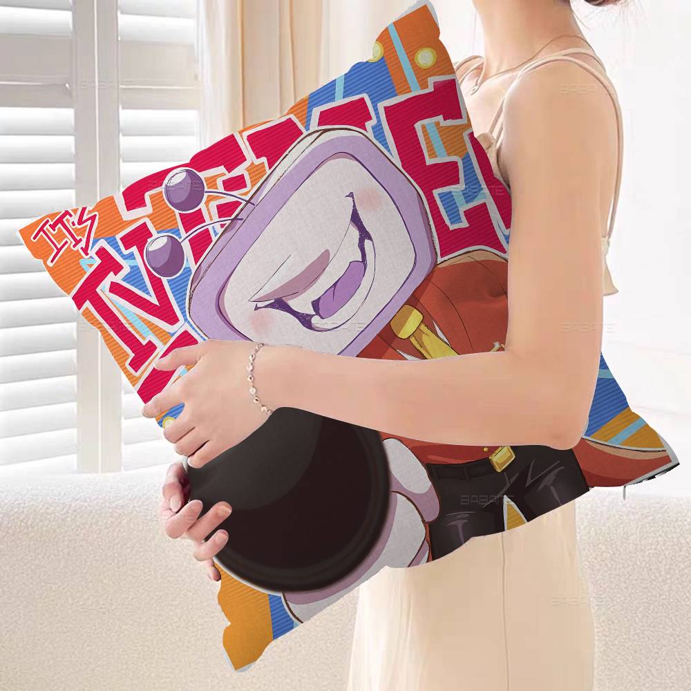 Cartoon Game Deltarune Tenna Meme Cushion Cover Polyester Sofa Cushions Decorative Throw Pillows Home Decoration Pillowcover