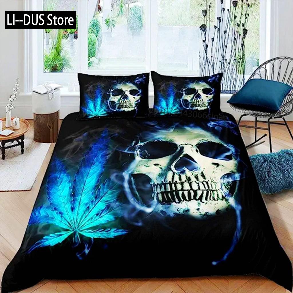 Sugar Skull Duvet Cover Teen Girl Bedding Set Sugar Skull Decor Bedding Skull Skeleton Roses Floral Print Duvet Cover Decorative