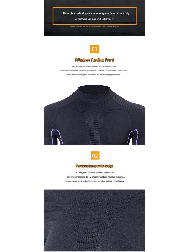 Men's & Women's Quick-Dry Skiing & Cycling Compression Base Layer Set - Sweat-Wicking, Warm, for Autumn & Winter