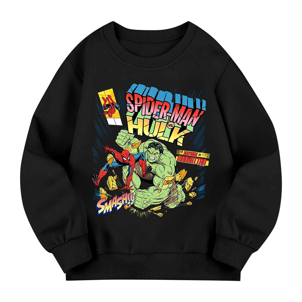 Children's Long Sleeve Loose Fit Letter Print Crewneck Sweatshirt