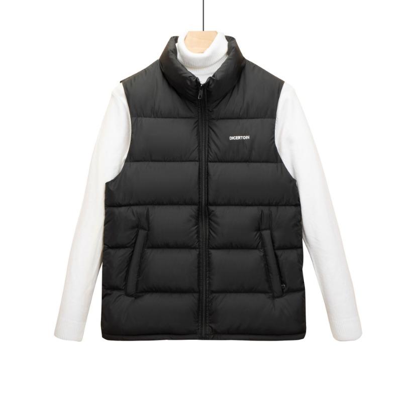 

Новая хлопковая одежда осень-зима, жилет, утолщенный терможилет, однотонный повседневный пуховый хлопковый жилет мужской, зарубежный жилет мужской 6XL (recommended around 190-110kg) чёрный