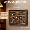 Book Nook Kit Secret Attic DIY 3D Wooden Puzzle Bookshelf Insert Dollhouse Model Bookend Building Home Decoration Photo Frame