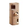 Light luxury multi-layer pet four-season drilling hole integrated cat tree hole winter double-layer scratching board closed universal cat house