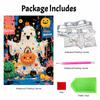 Halloween Pearl Painting Set Cute Ghost Pumpkin 5D DIY Pearl Art Home Bedroom Wall Decor Craft Handmade Gift Art Supplies Hobby Kit